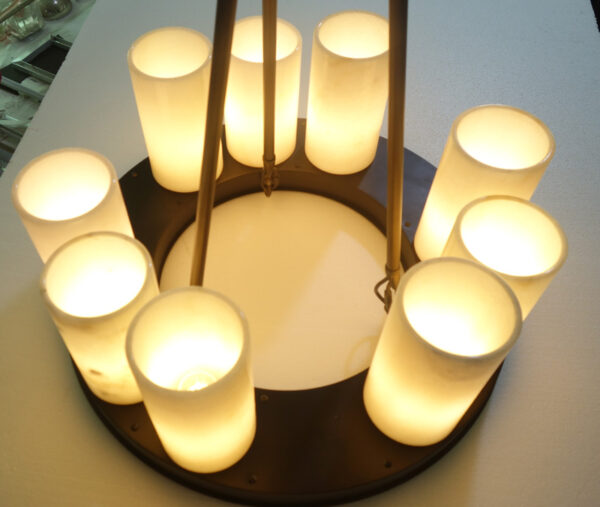 Alabaster chandelier custom lighting fixture