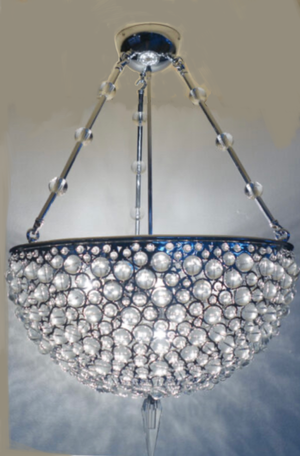 Bowl crystal chandelier