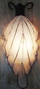 Crystal wall sconce Leaf mini crystal sconce