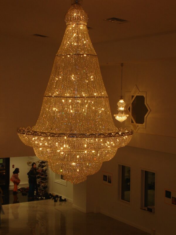Huge crystal chandelier