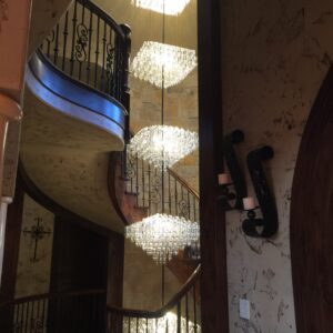 Stairway Crystal chandelier