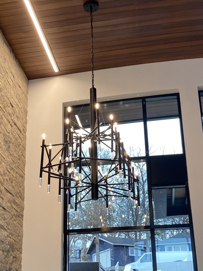 sticks chandelier